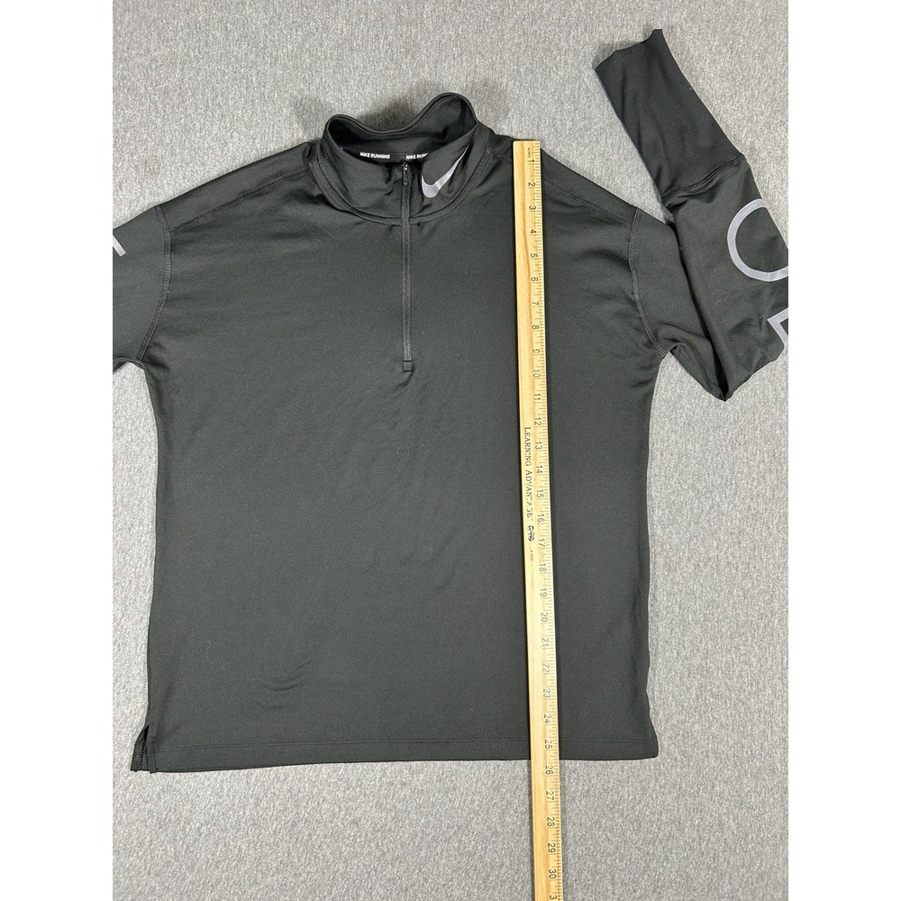 Nike Dri-Fit Running Quarter Zip Pullover Mens Black Reflective Just Do It M - Picture 9 of 12